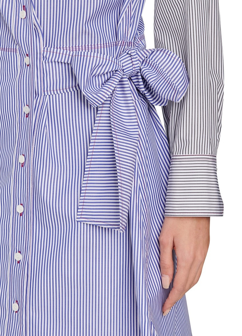 pinstripe-pattern 셔츠dress 5