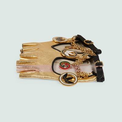 GUCCI adidas x Gucci leather gloves outlook