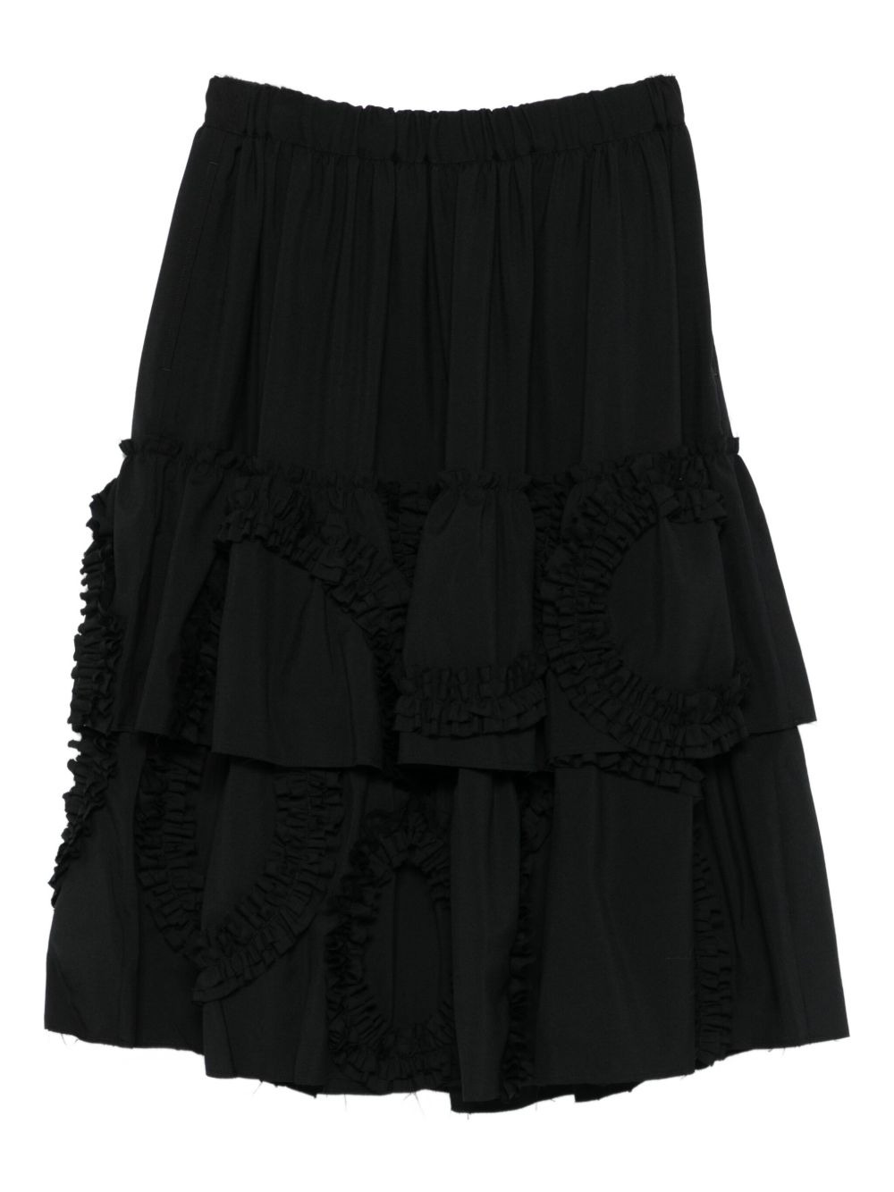 ruffled-tiered midi skirt - 2