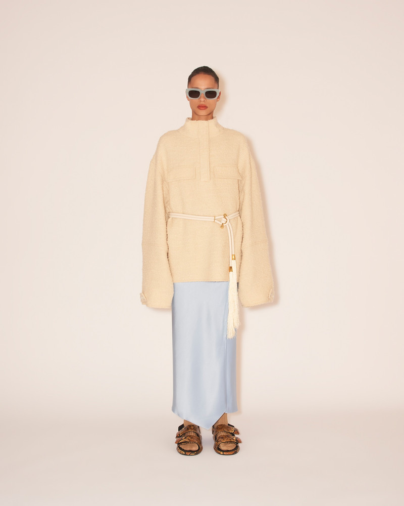 TASIA - Funnel neck jacket - Creme 3