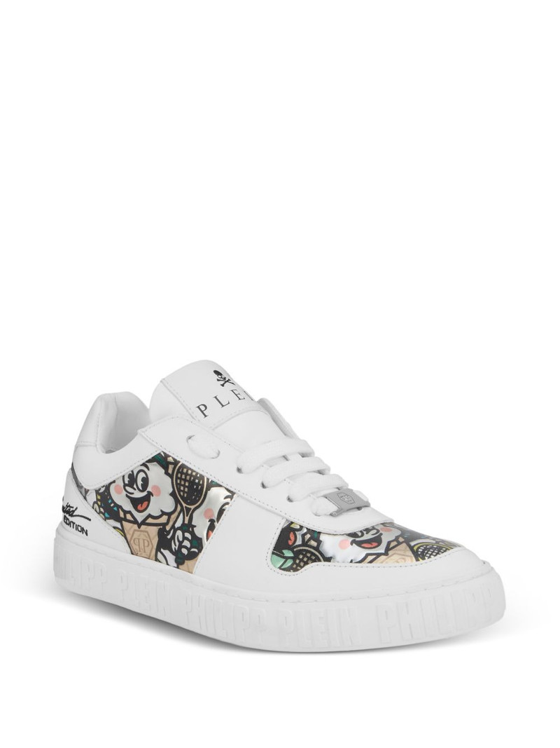 PHILIPP PLEIN 3D appliqué low-top sneakers outlook