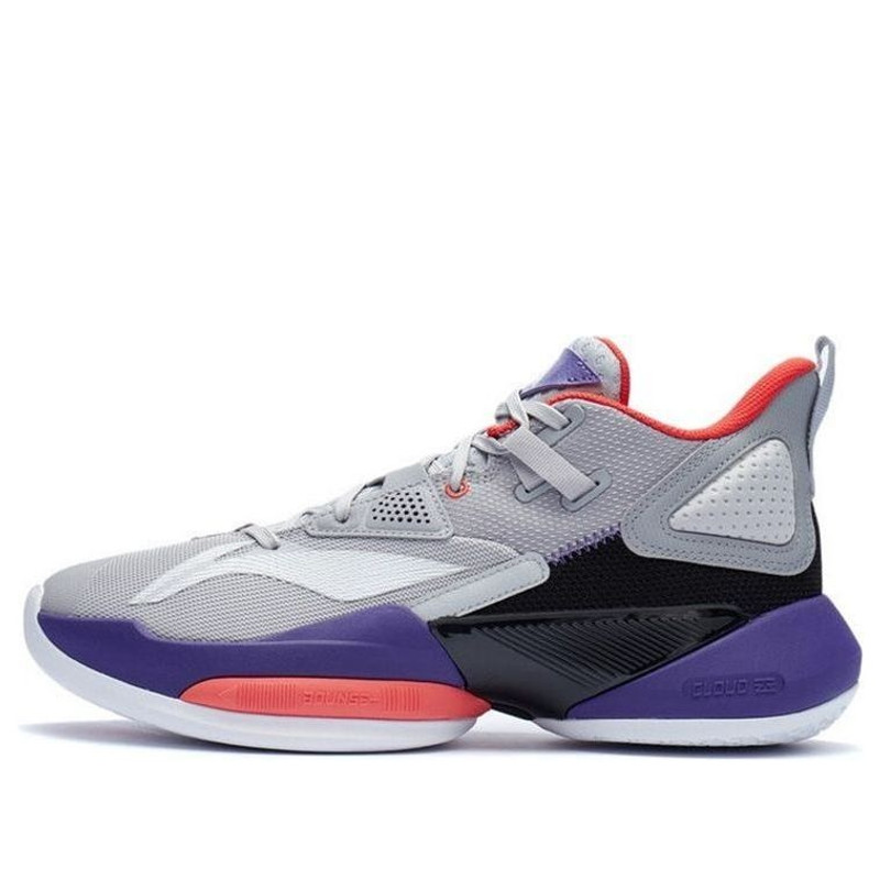 Li-Ning Power 8 Low 'Grey Silver Purple' ABPR035-1 - 1