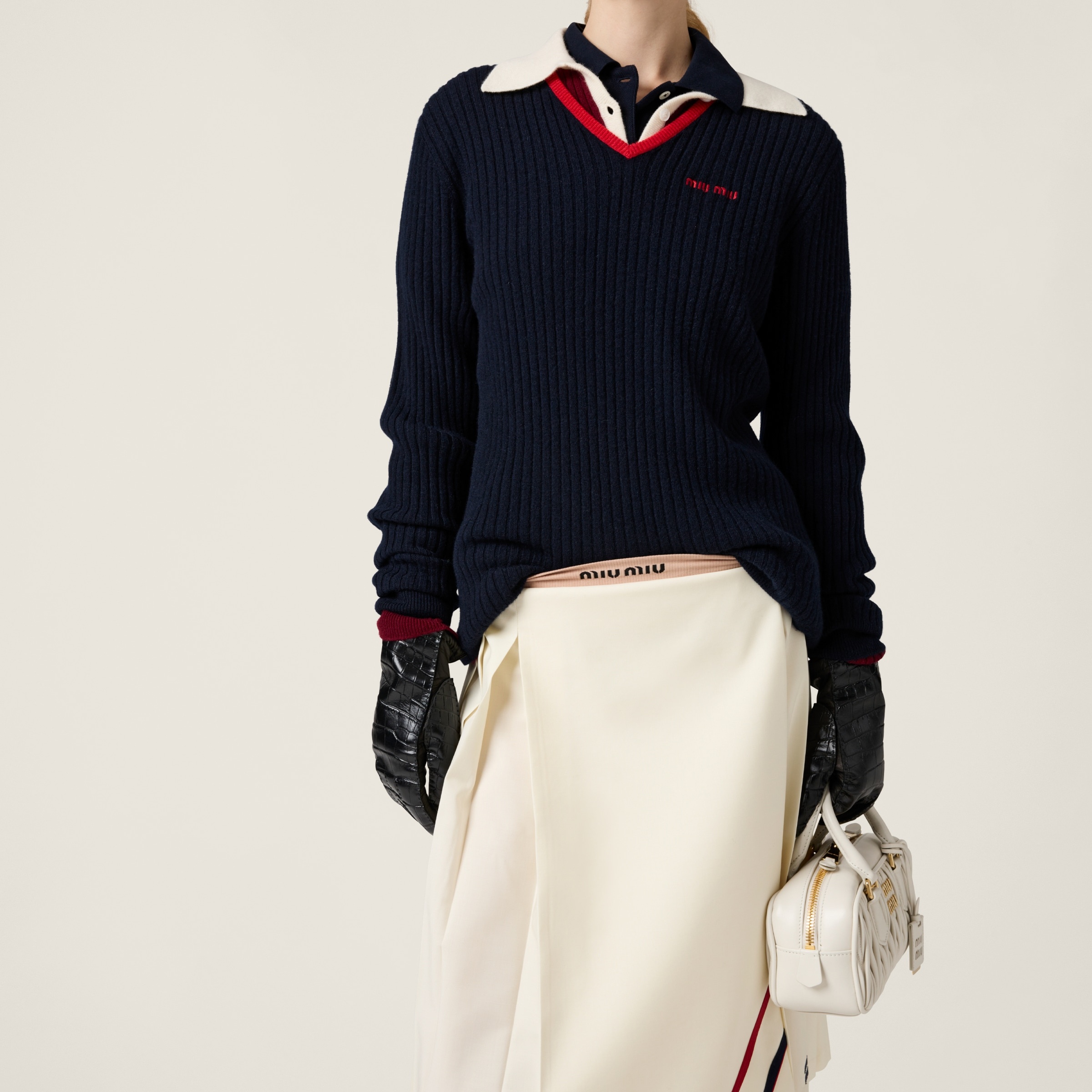 Pleated mohair fabric skirt - 5