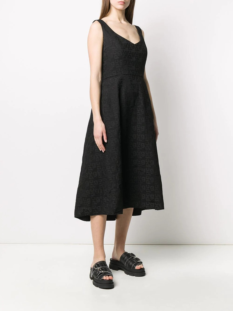 monogram A-line midi dress 3