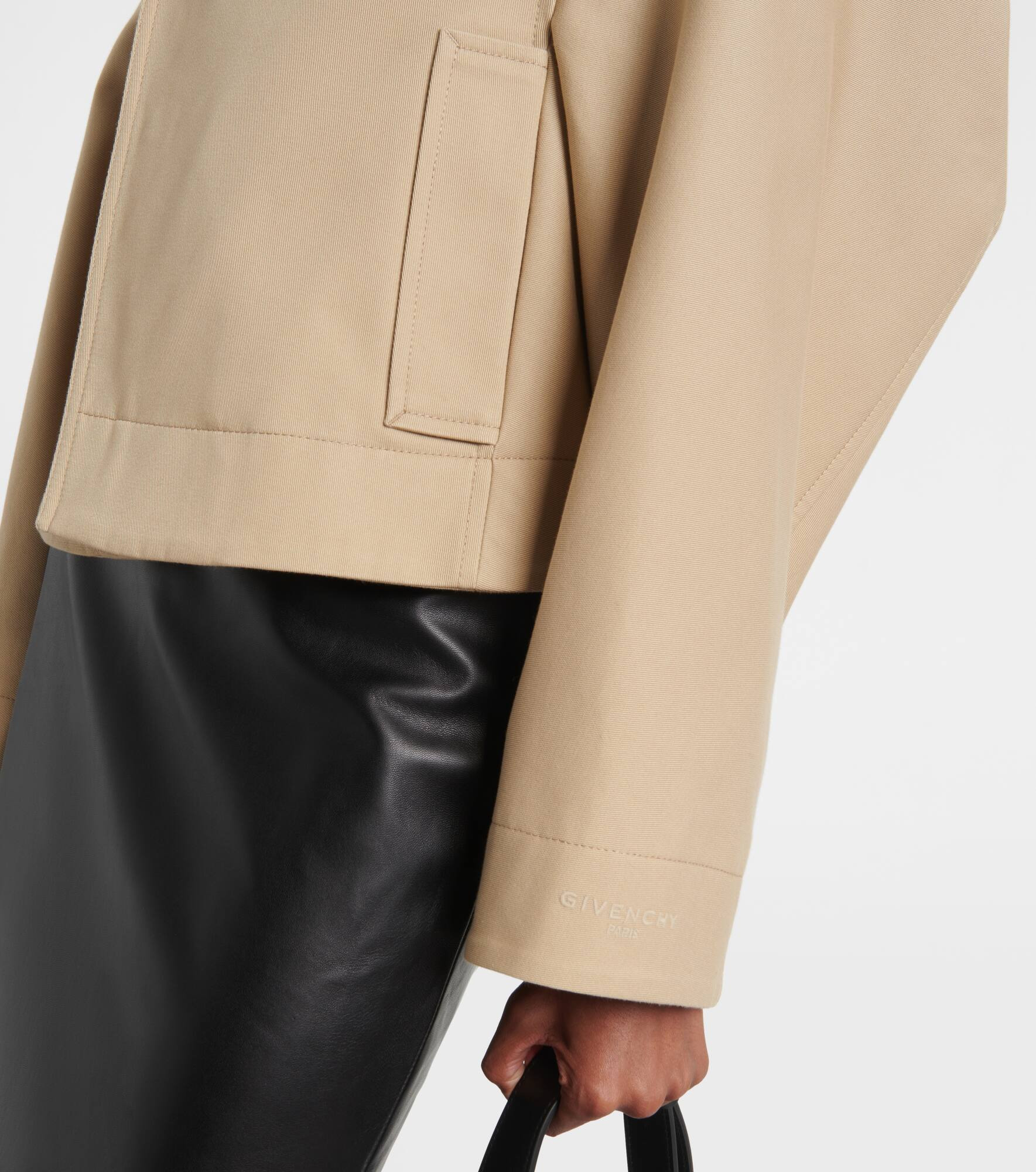 Cropped cotton and wool jacket - 5