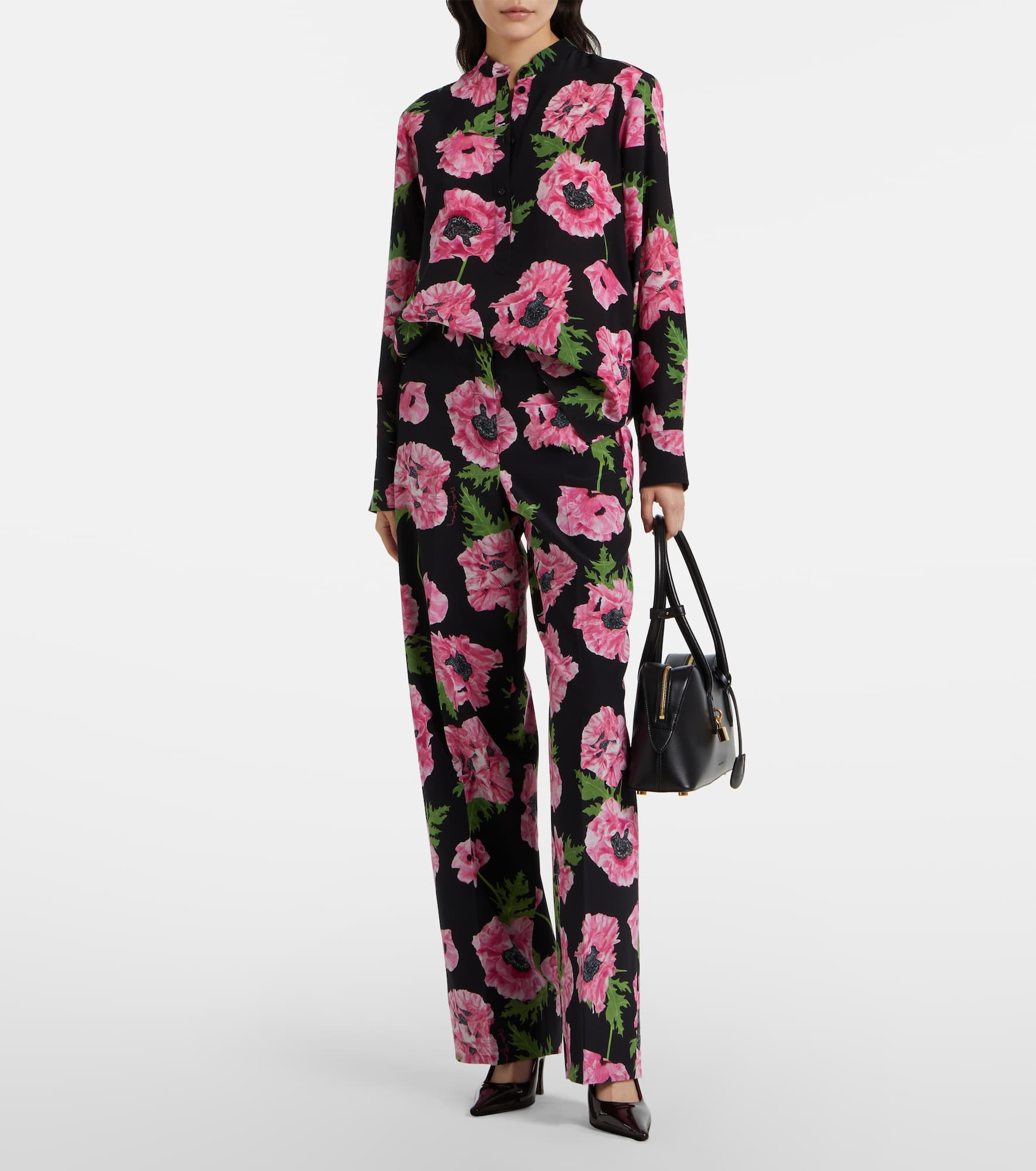 Poppy floral wide-leg pants - 2