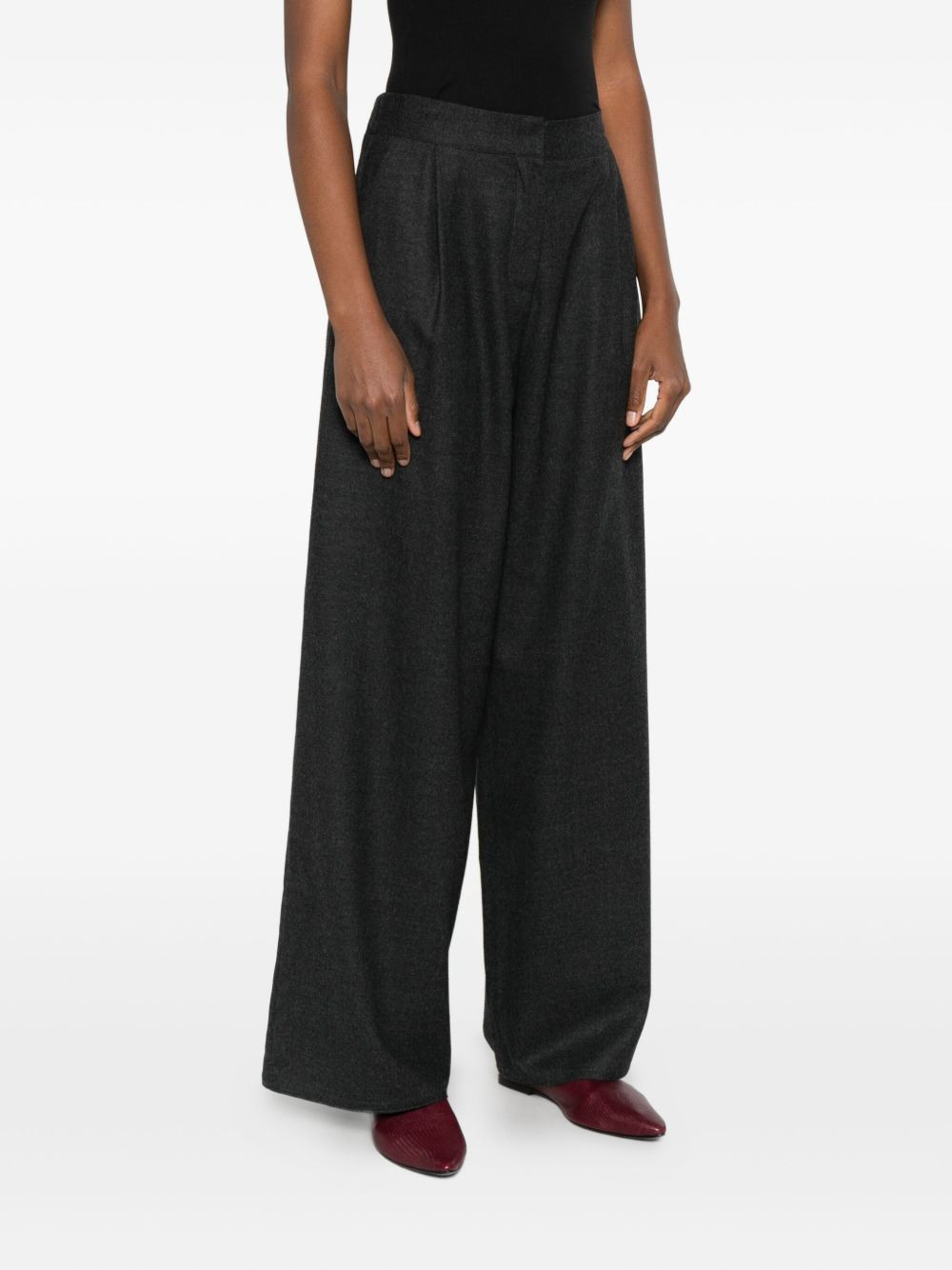 elasticated wool trousers - 3