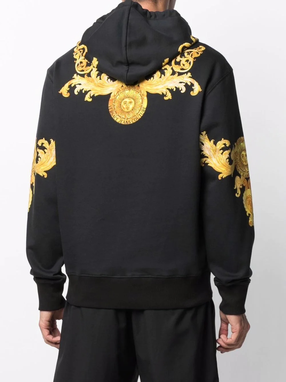 baroque-print hoodie - 4