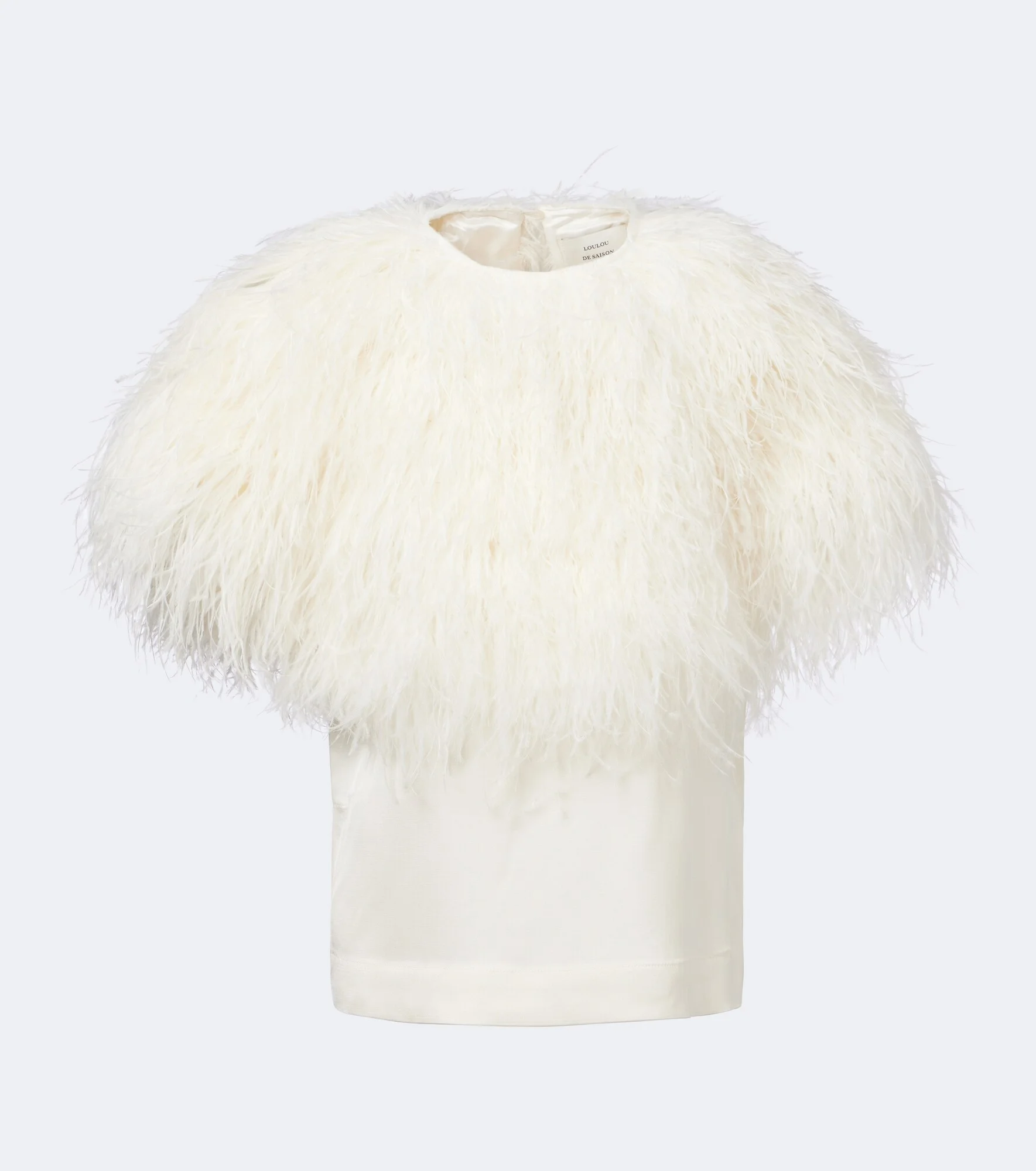 Iona feather-trimmed top - 1