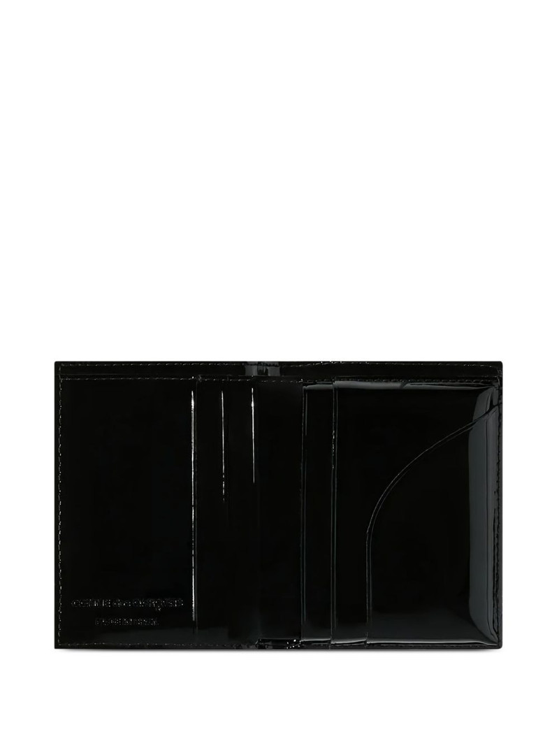 Comme Des Garçons Reversed patent-leather wallet outlook