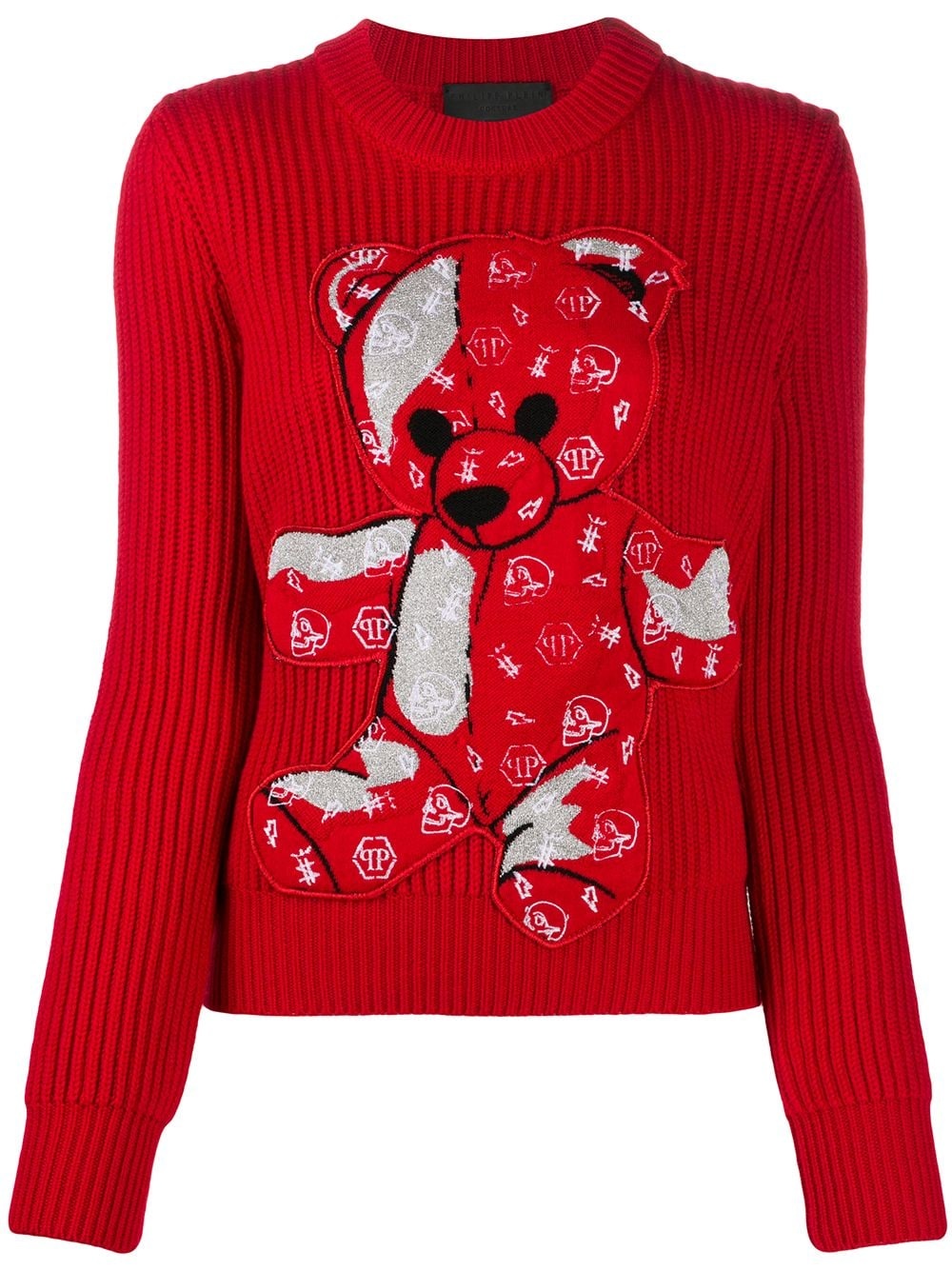 teddy bear embroidered jumper - 1