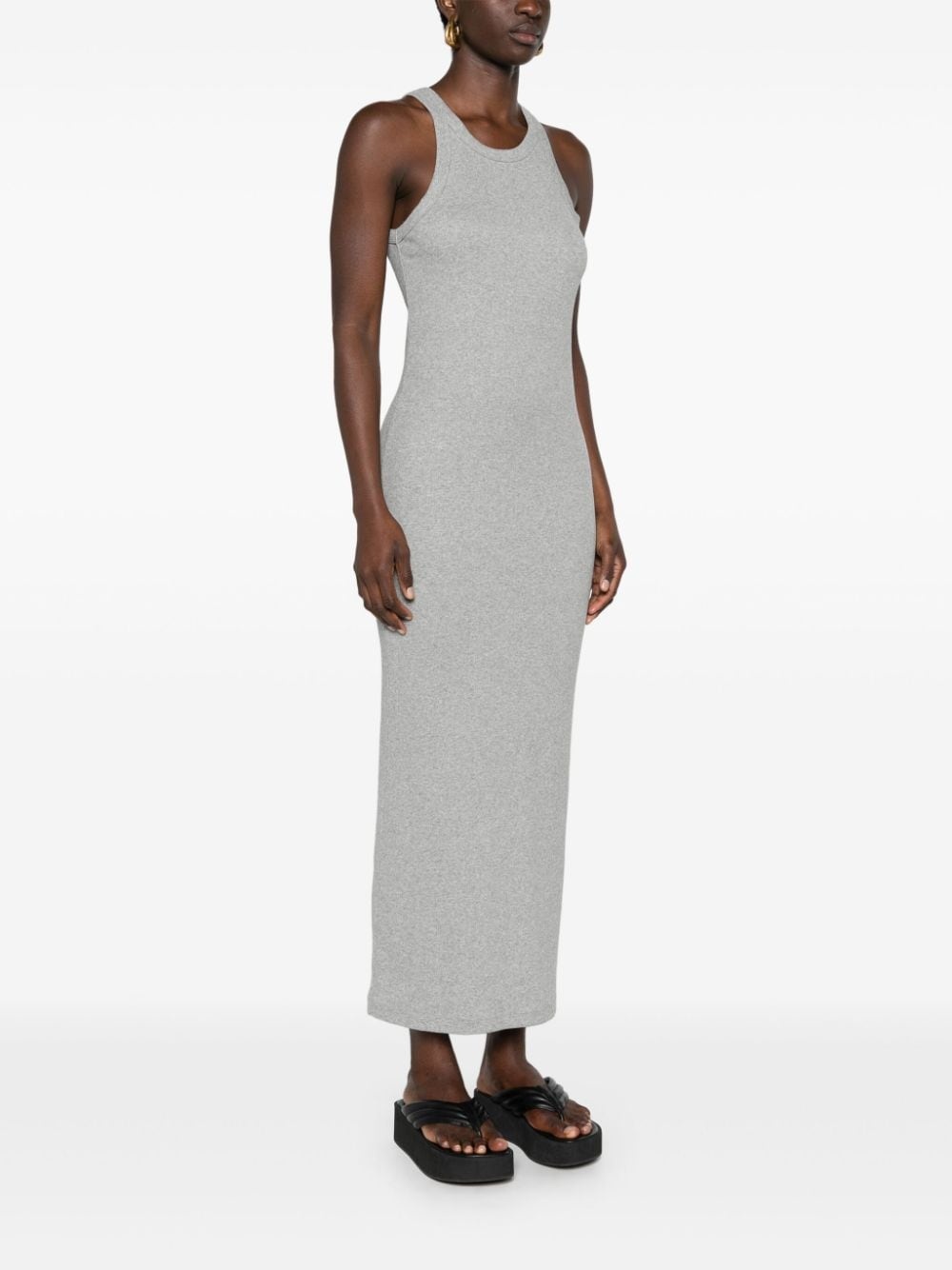 fine-ribbed jersey maxi dress - 3