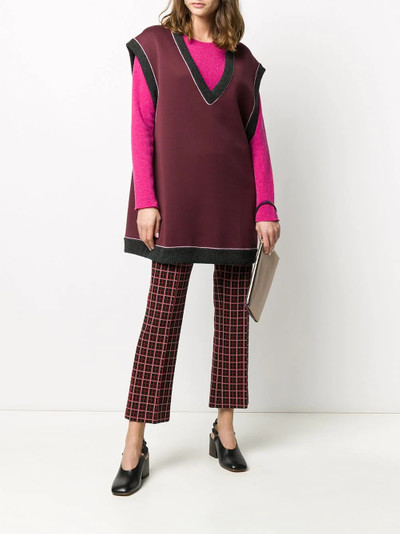 Marni checked cropped trousers outlook