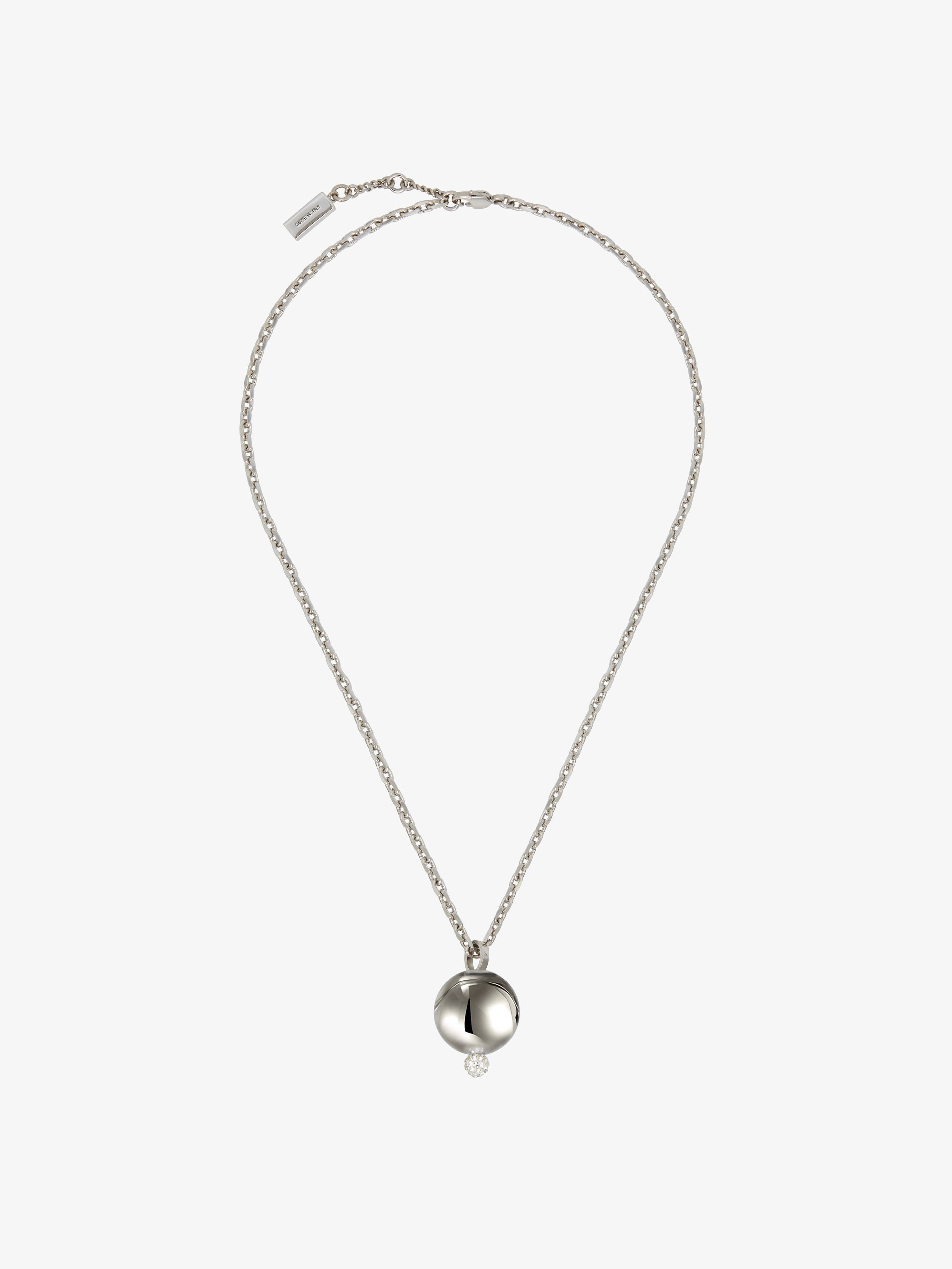 4G PEARL PENDANT NECKLACE WITH CRYSTALS - 4