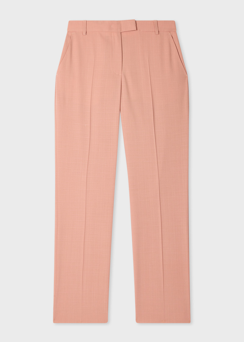 Women's Pink Cotton-Blend Double Breasted Two-Piece Suit 1