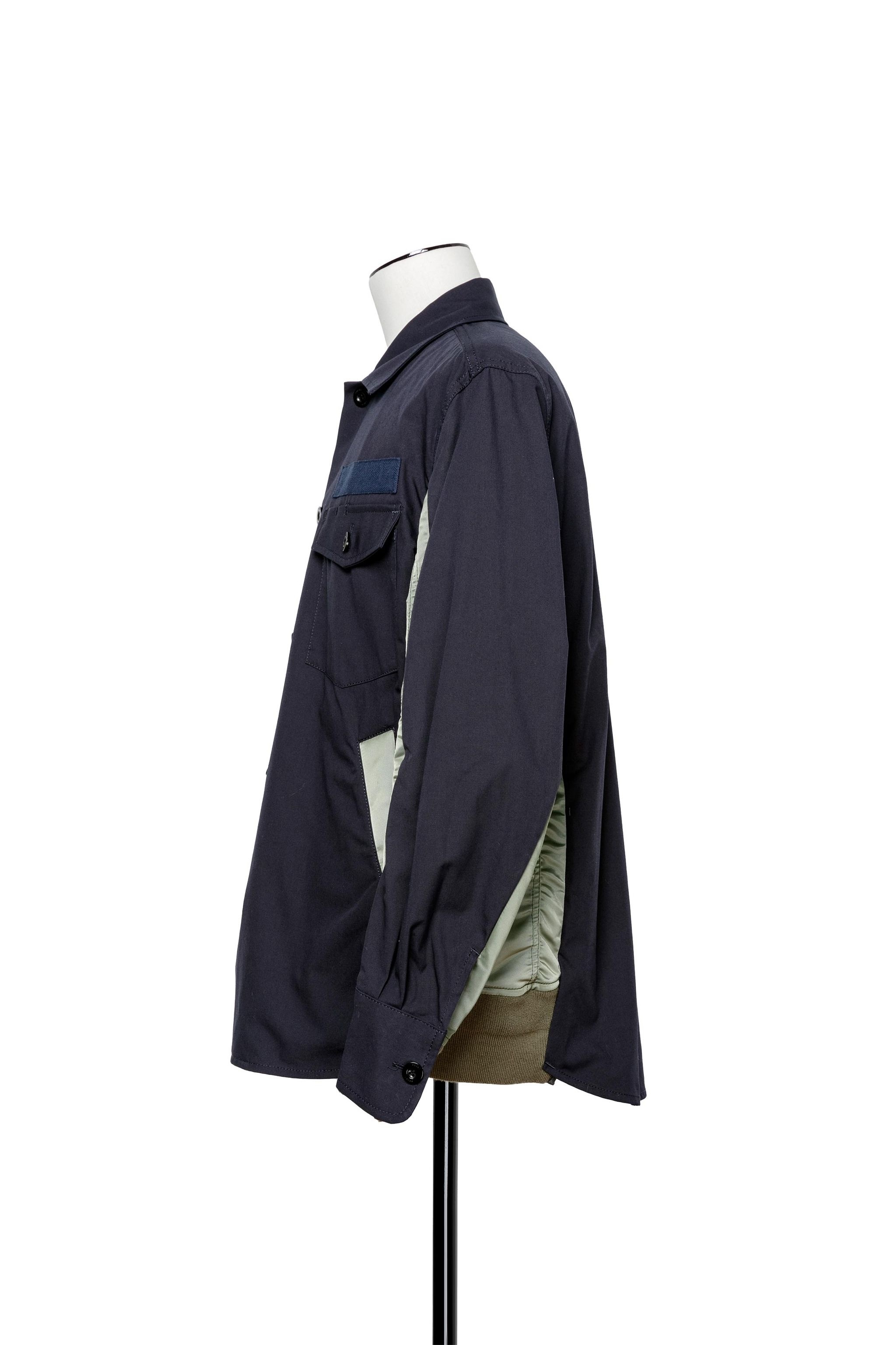 Cotton Oxford x Nylon Twill Shirt - 2