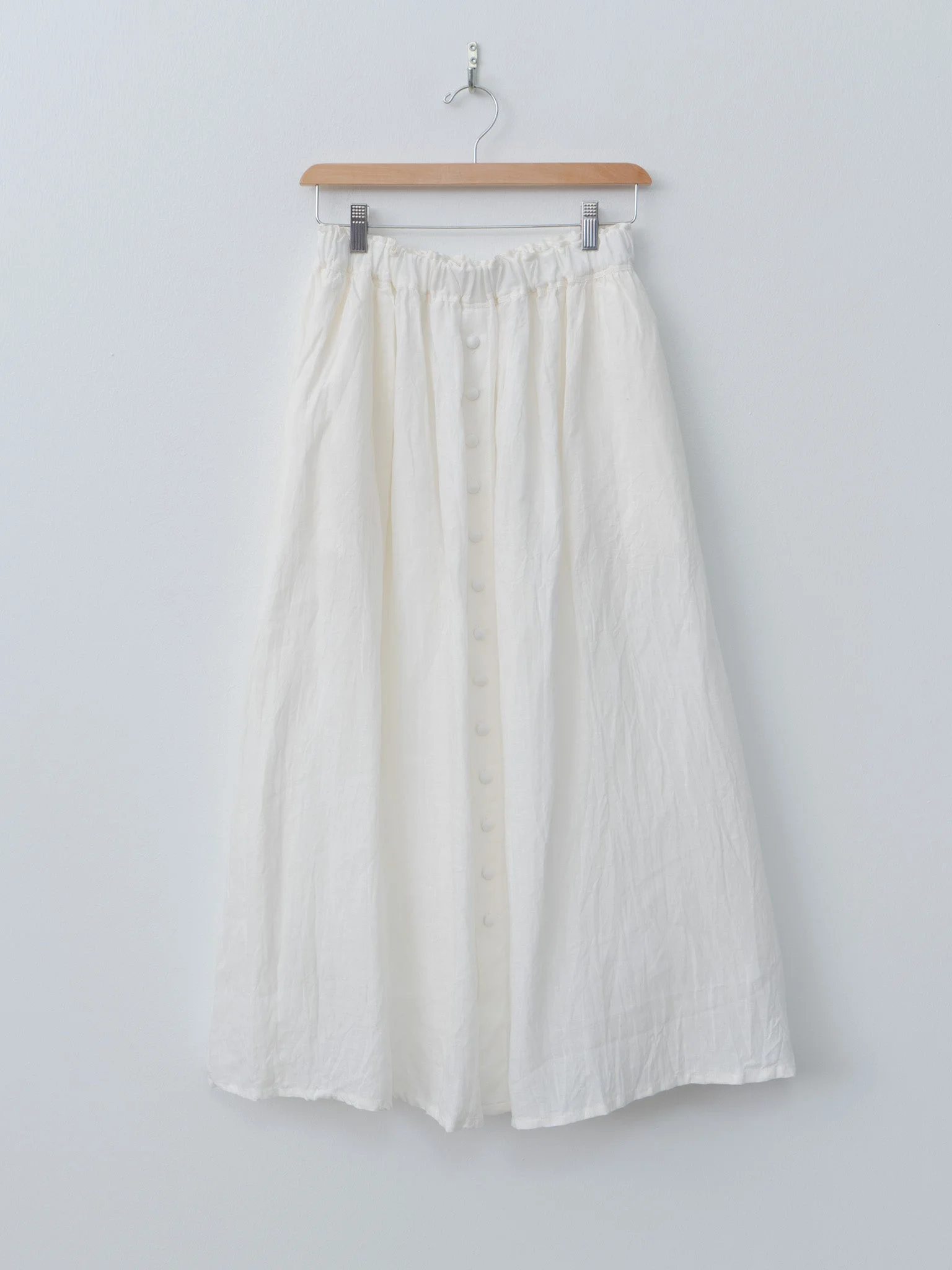 French Linen Skirt - White - 1