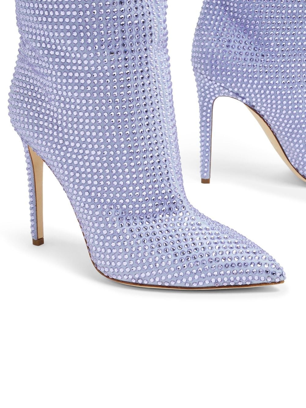 Holly crystal-embellished 105mm knee boots - 4