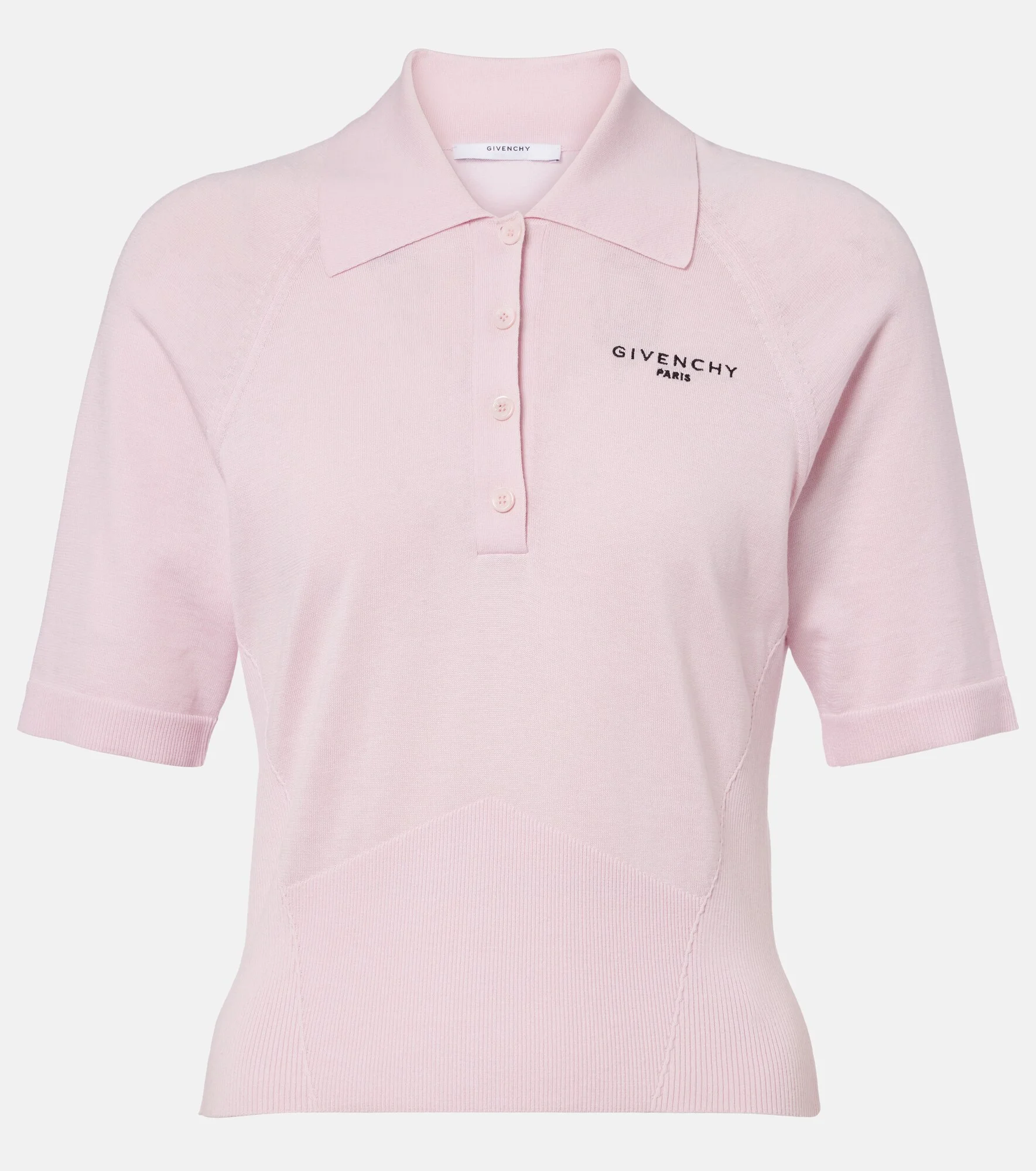 Cotton and silk polo shirt - 1
