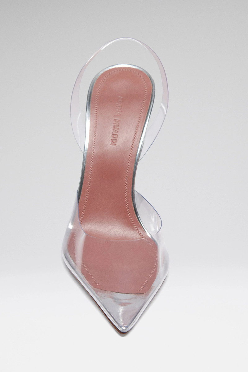 Amina Muaddi HOLLI GLASS SLING TRANSPARENT PVC outlook