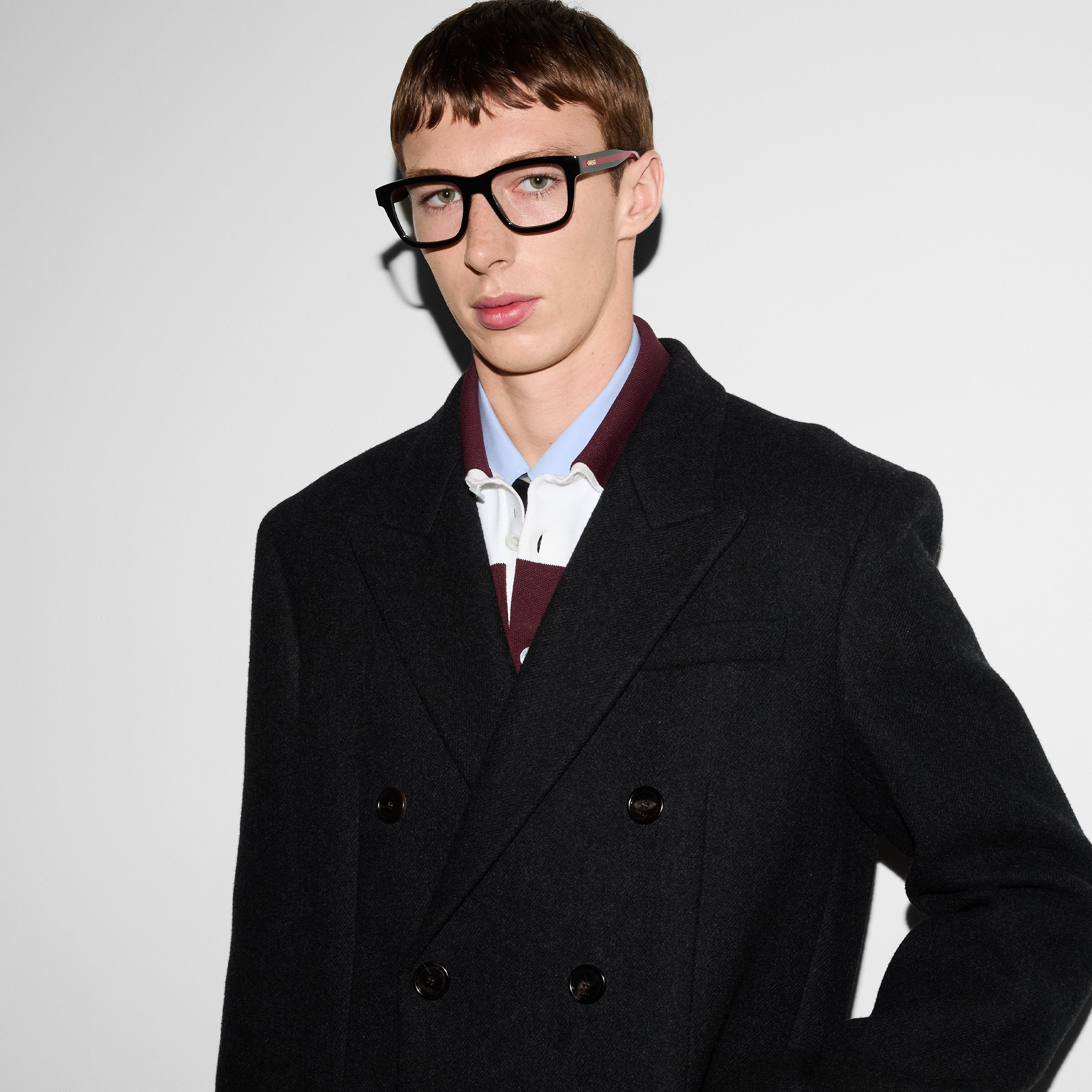 Batavia wool coat with Web - 5