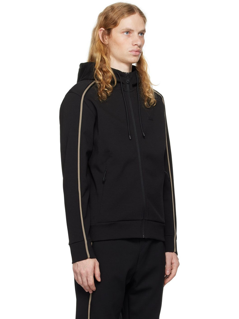 Black Logo-Embossed Hoodie 2