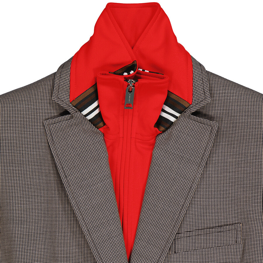 Burberry Wool Cotton Track Top Detail Tailored Jacket - 7