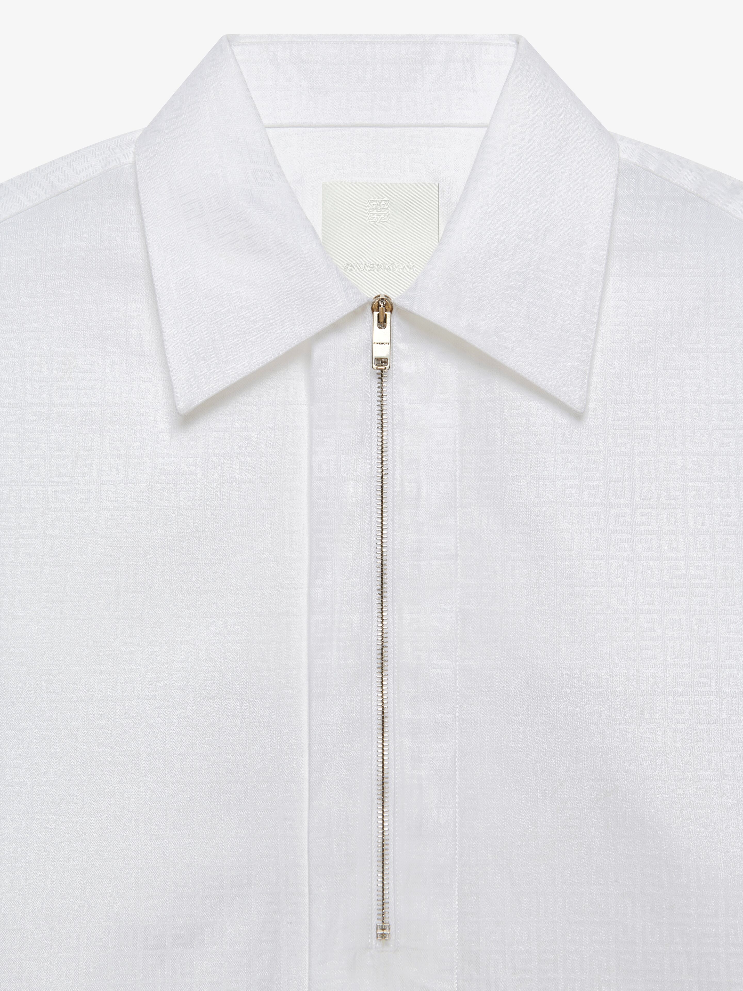 ZIPPED BOXY FIT SHIRT IN 4G JACQUARD - 5