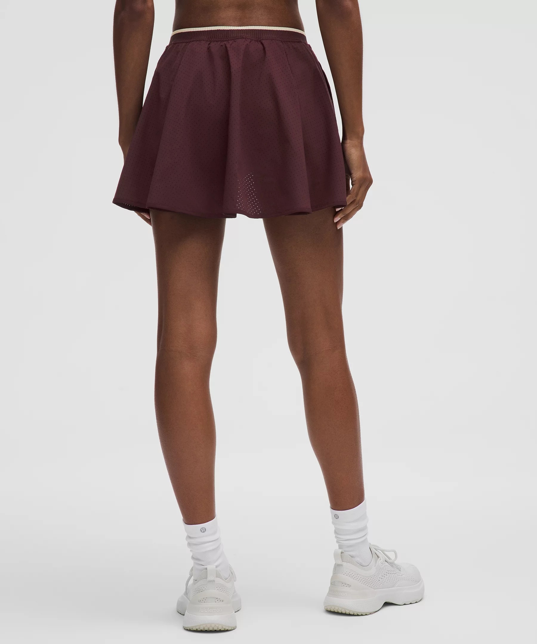 Perforated Narrow Waistband Tennis Skirt - 4