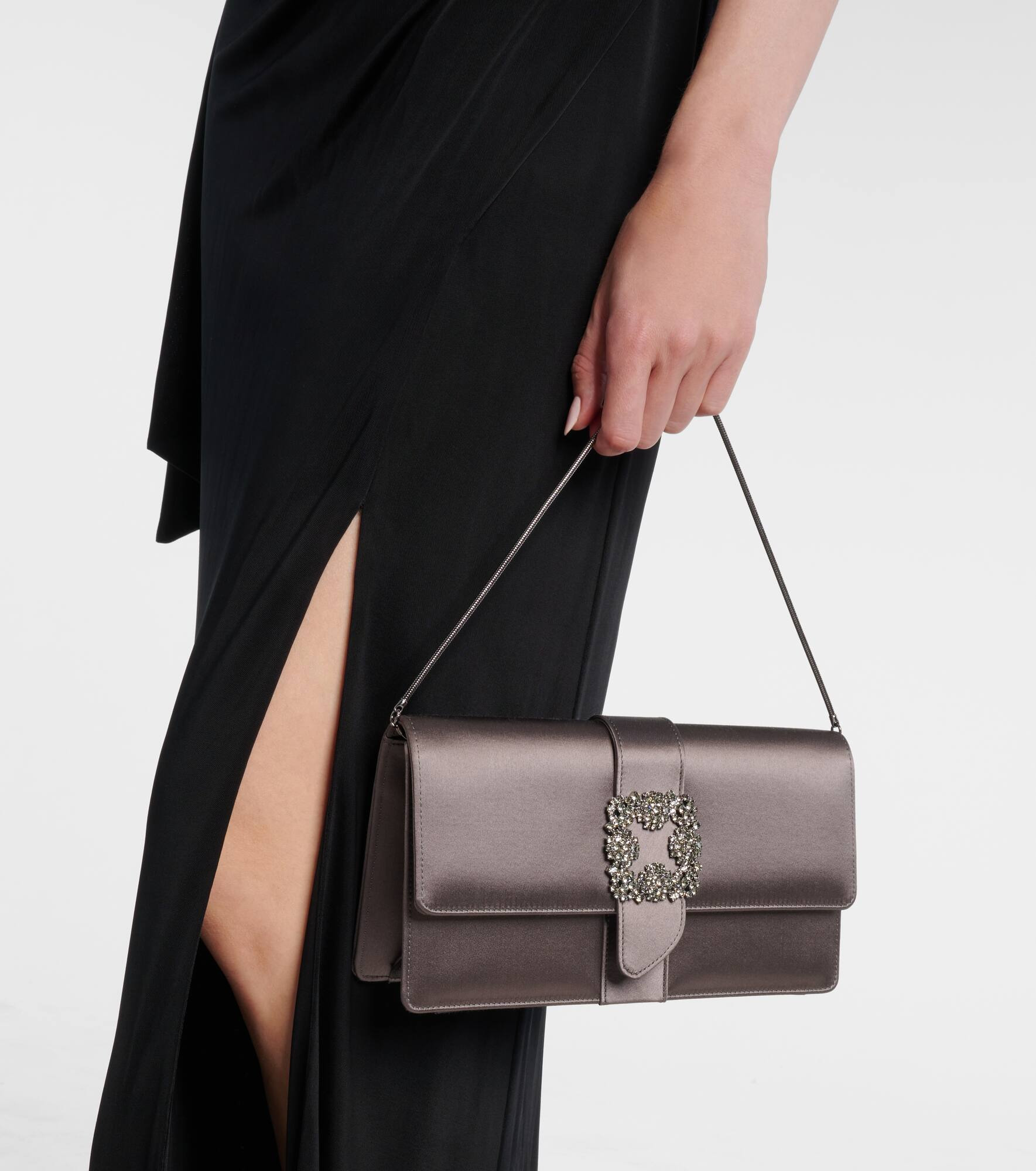 Capri embellished satin clutch - 6