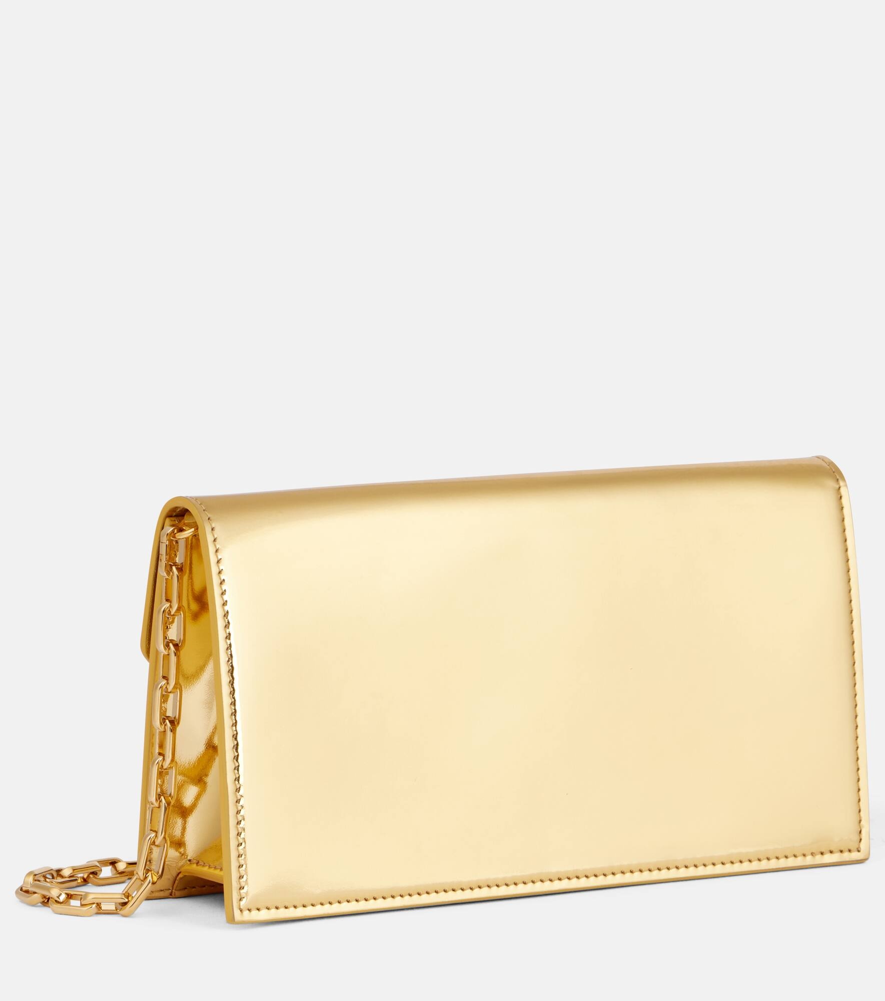 Loubi54 mirrored leather clutch - 4