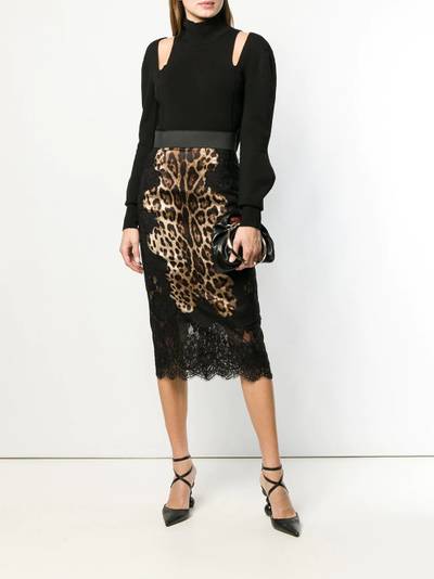 Dolce & Gabbana leopard-print pencil skirt outlook