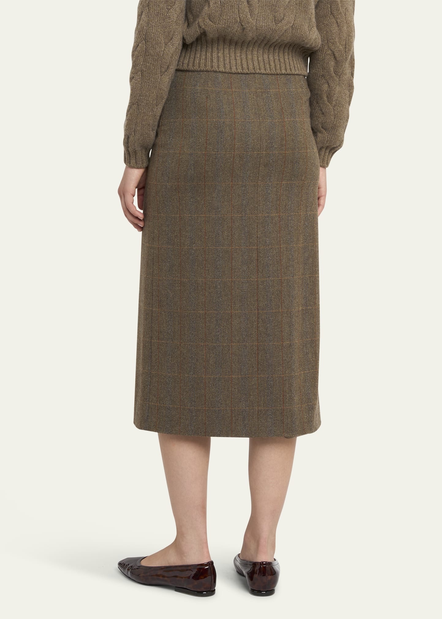 Lise Overcheck Wool Midi Skirt - 3