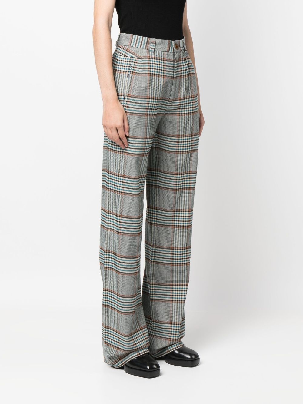 Ray tartan check-pattern trousers - 3
