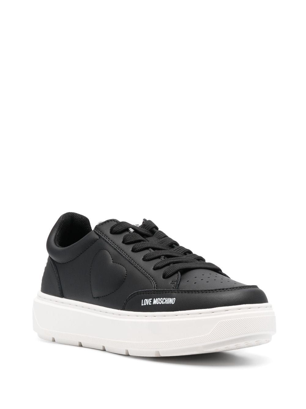 low-top leather sneakers - 2