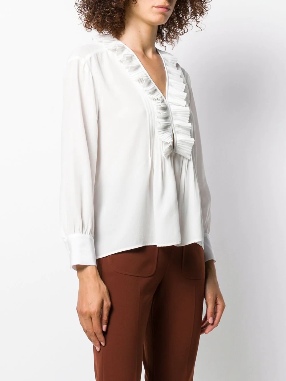 ruffle trim blouse - 3