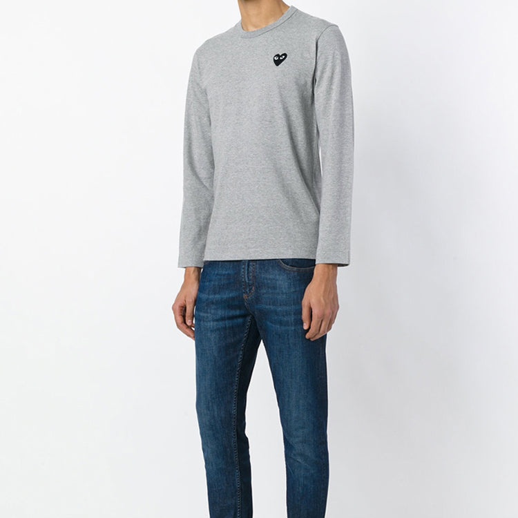 COMME des GARCONS PLAY Long Sleeves Logo Tee 'Grey' AZ-T122-051-1 - 3
