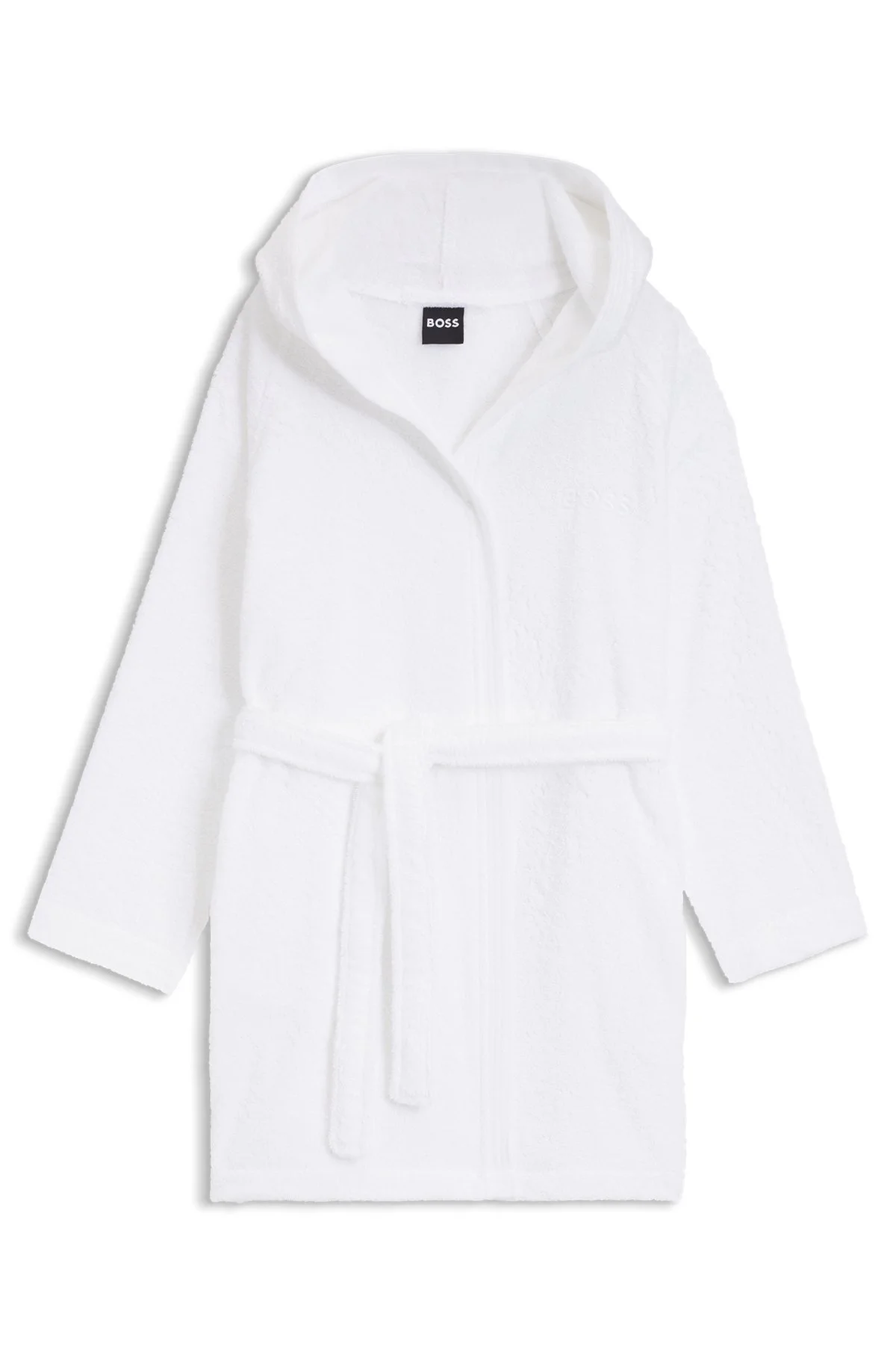 COTTON DRESSING GOWN WITH EMBROIDERED LOGO - 1