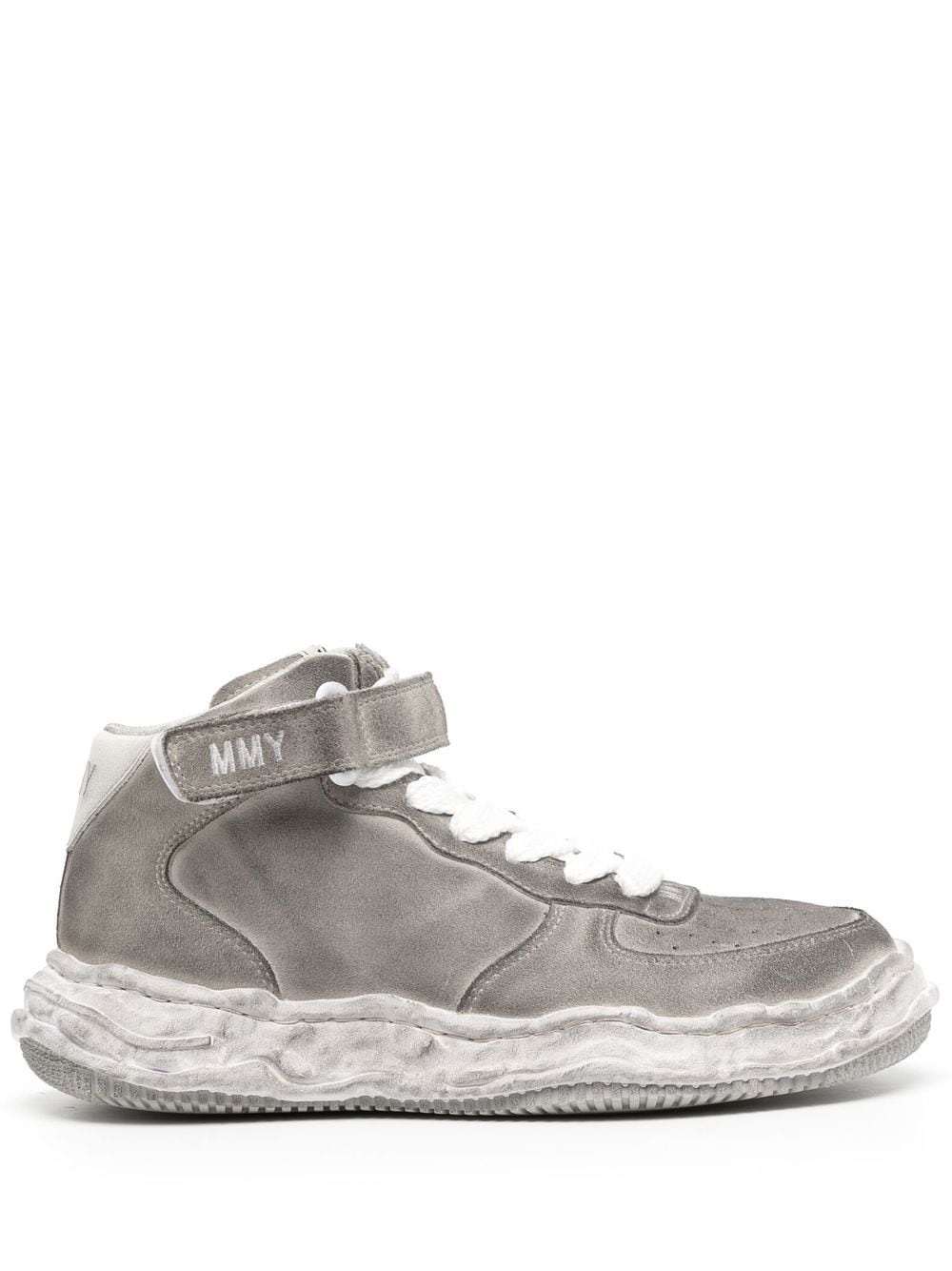 high-top suede sneakers - 2