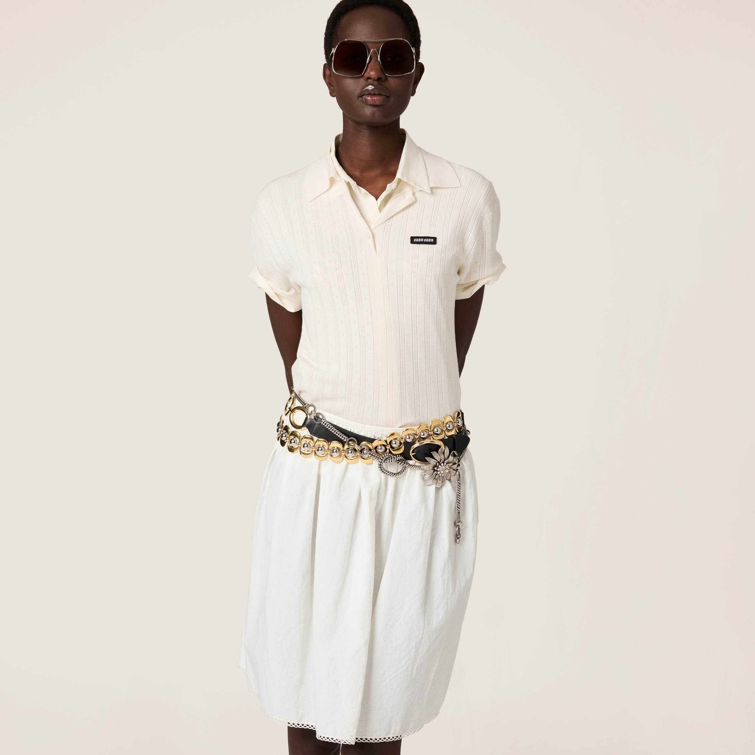 Cashmere and silk polo sweater - 4