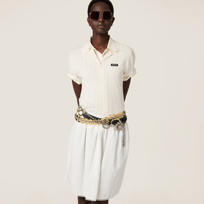 Cashmere and silk polo sweater 4