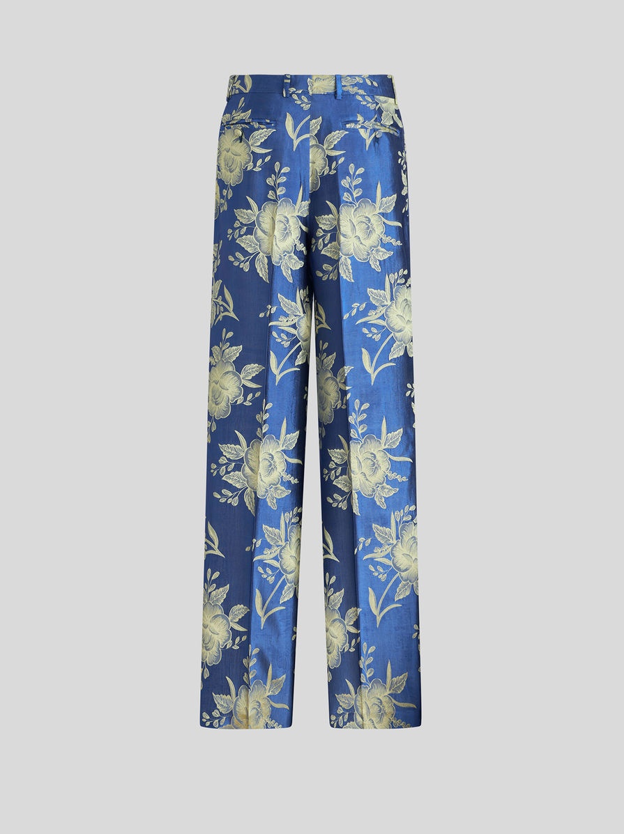 FLORAL JACQUARD TROUSERS - 5