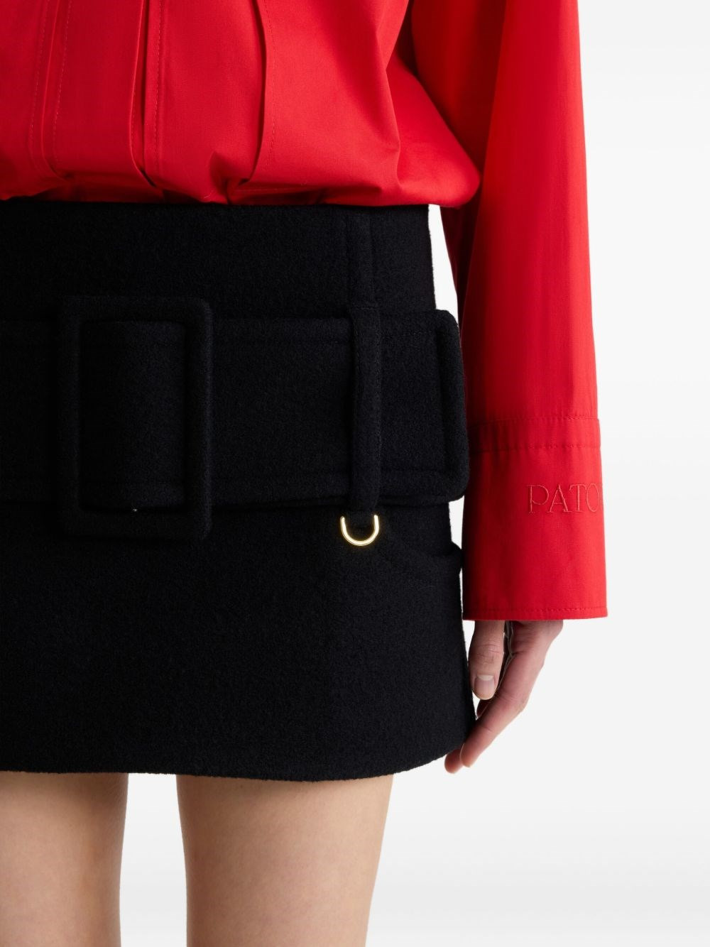 Miniskirt with boiled wool belt - 5