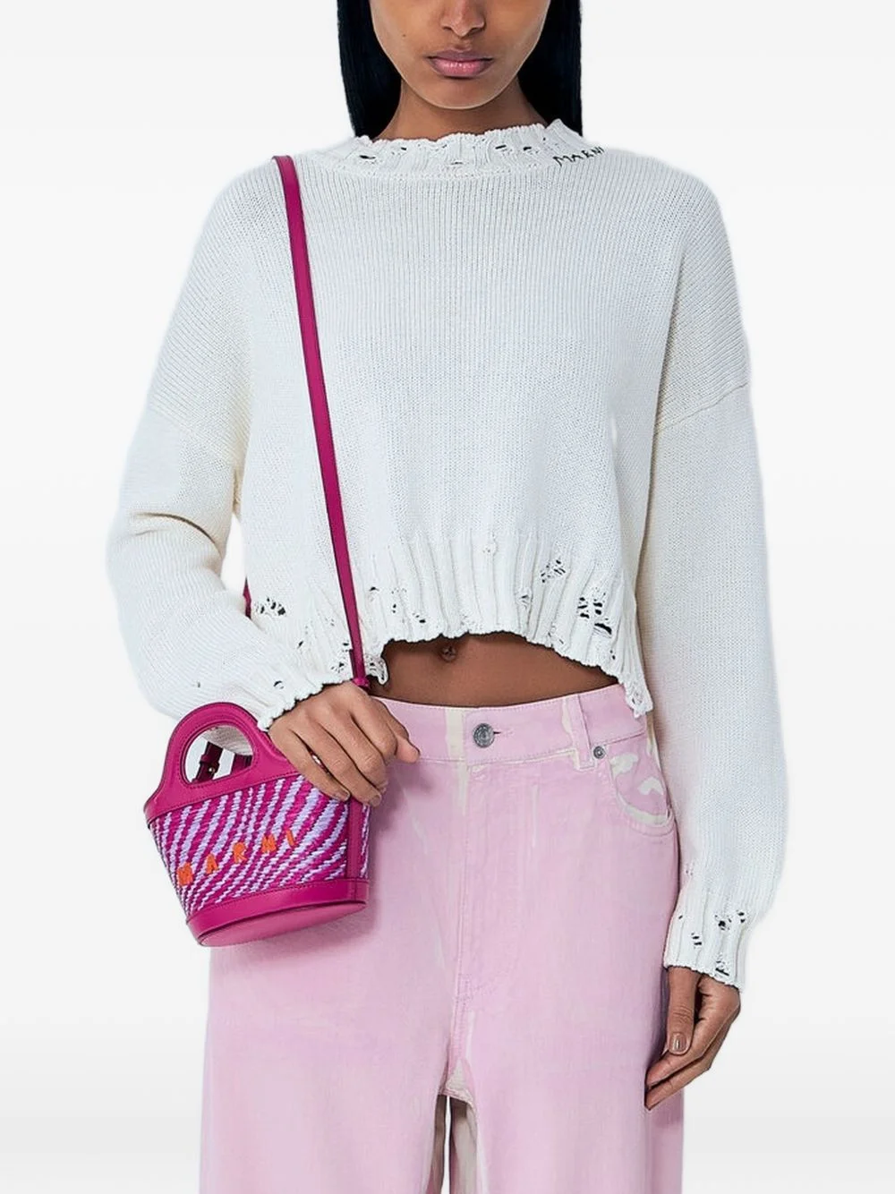 ribbed-knit sweater - 1