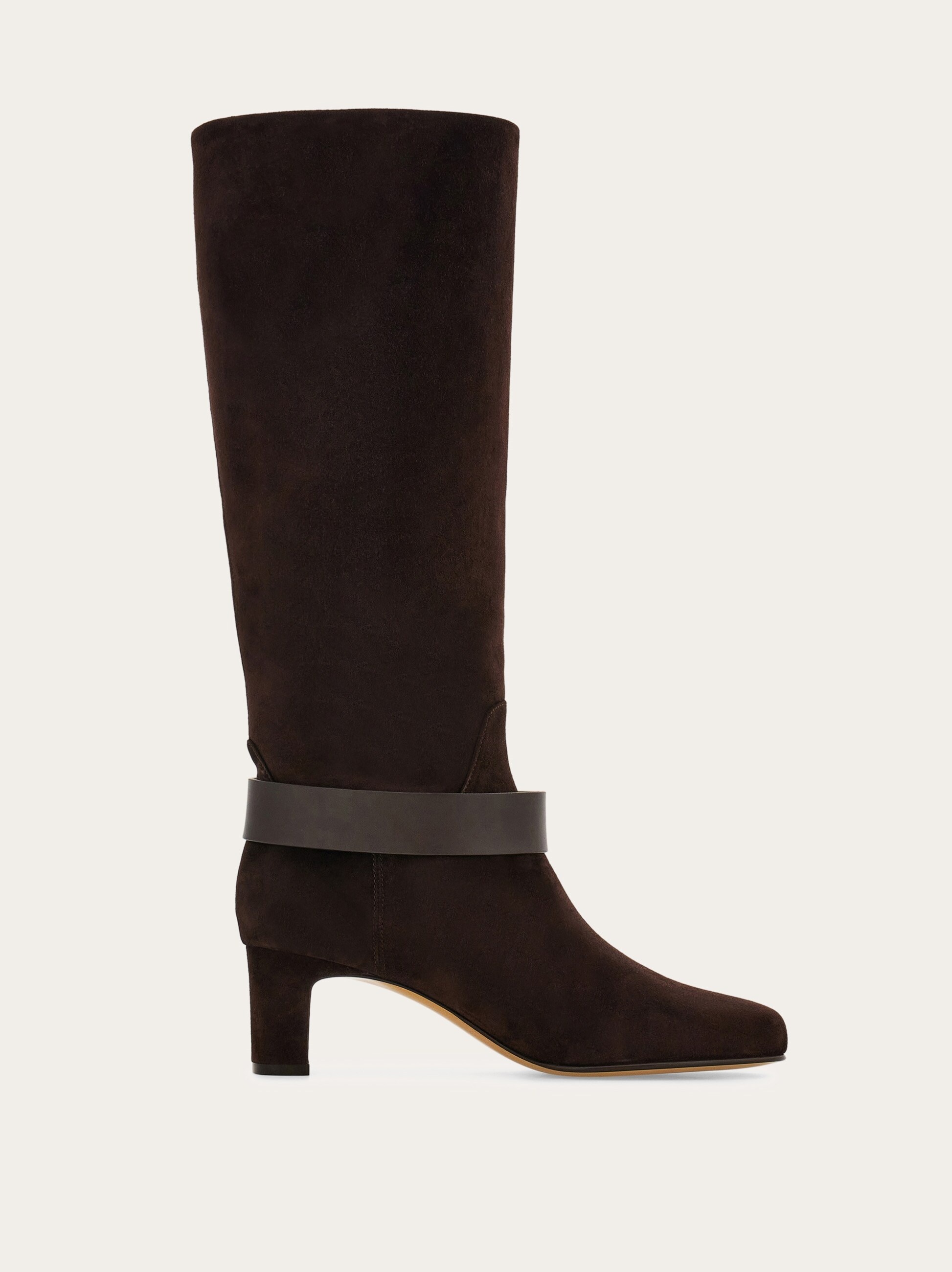 Gancini ornament knee high boot - 6