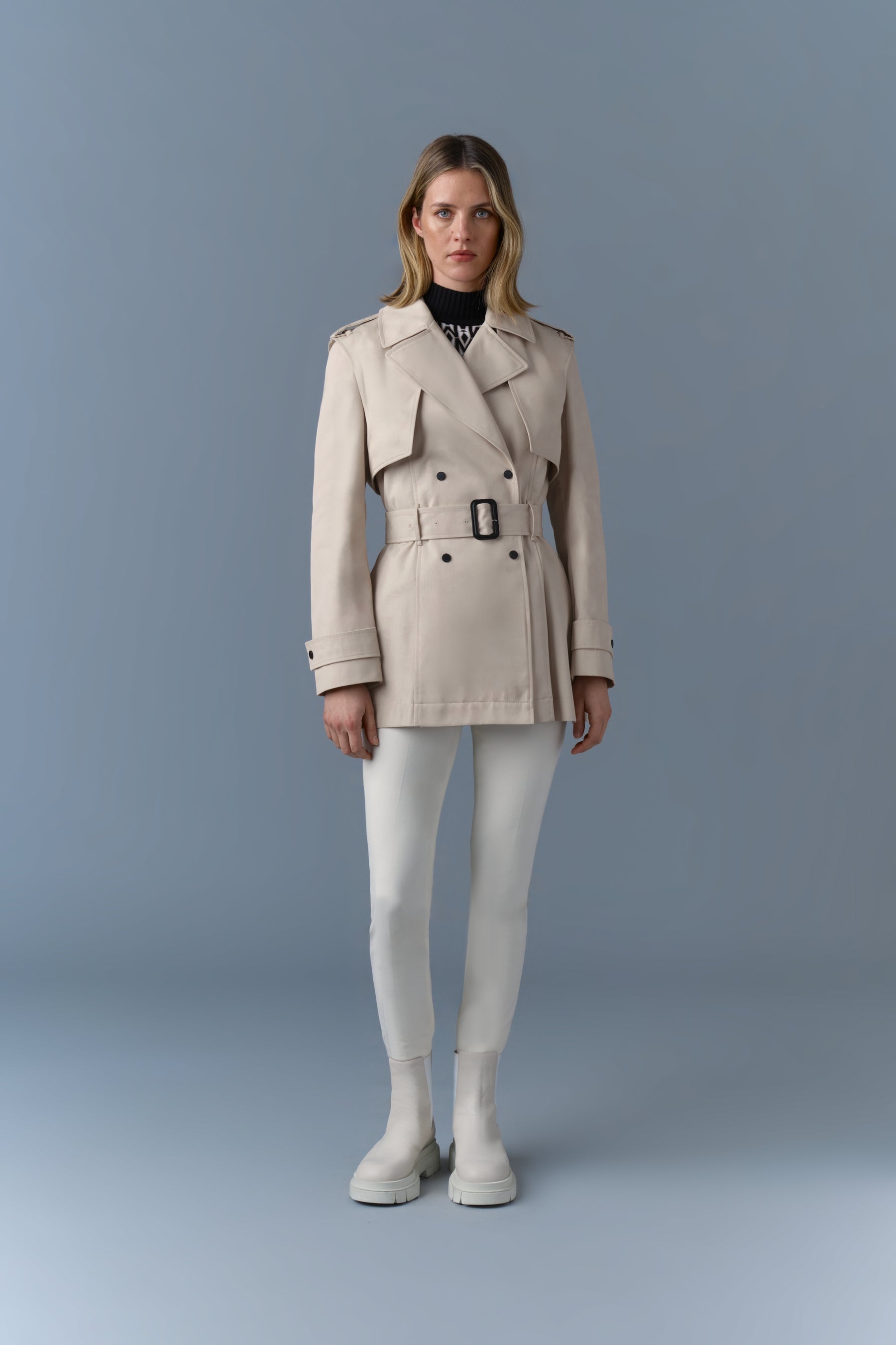 ADVA Mid-Length Buckled Belt Trench - 2
