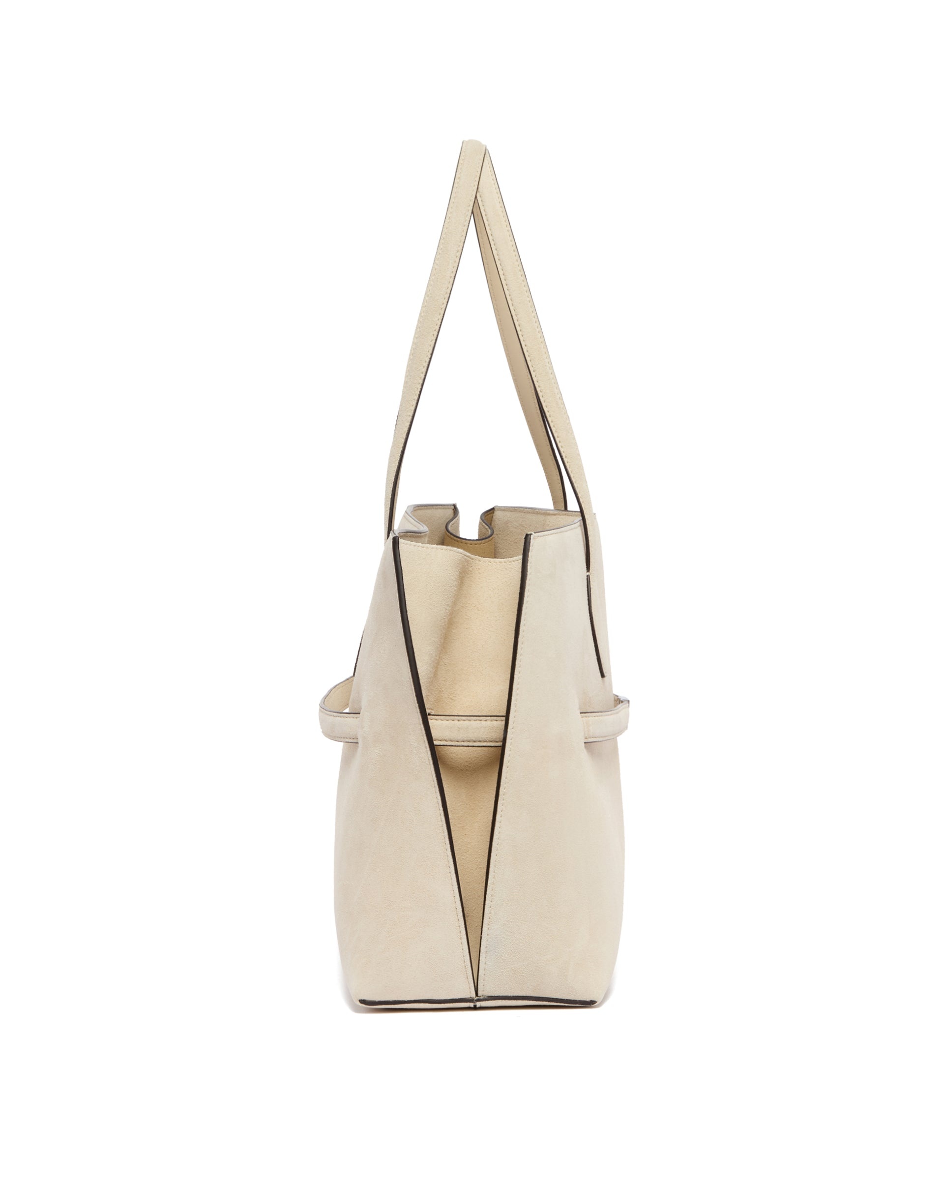 White Suede Lounge Tote - 2