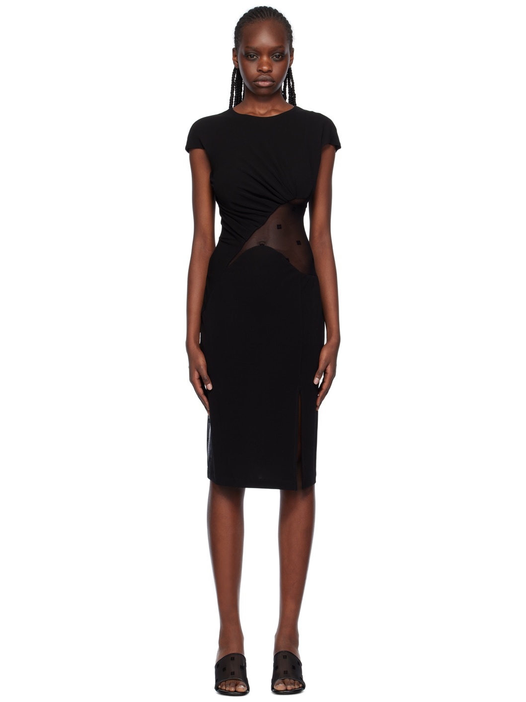 Black 4G Midi Dress - 1