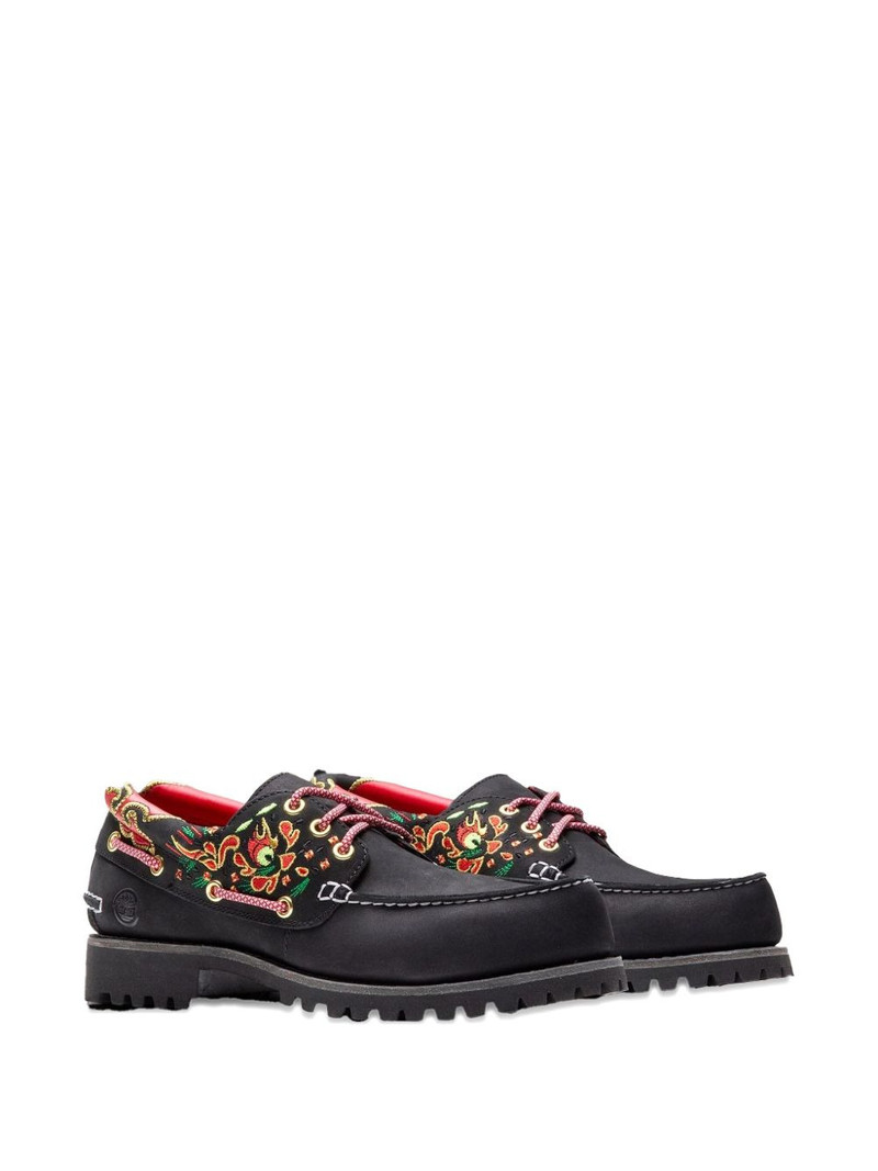 Timberland 3-Eye Boat Clot "Black/Red" derby shoes outlook