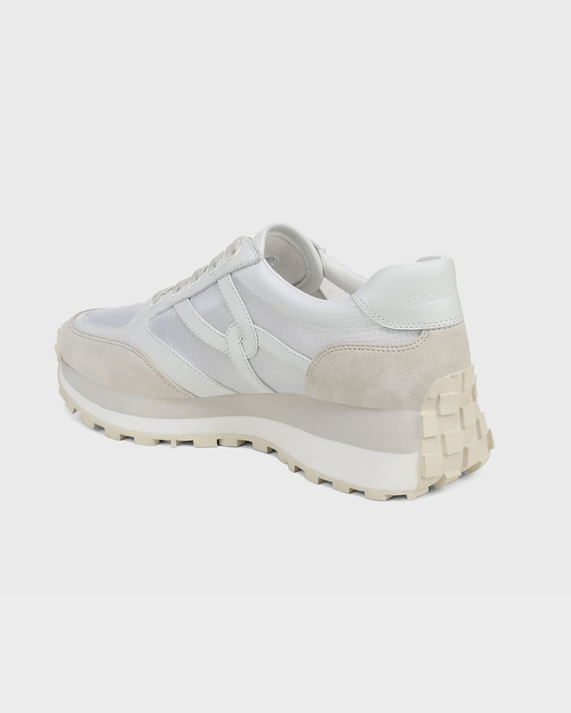 VERONICA BEARD Valentina Ripstop Mixed Leather Retro Sneakers outlook